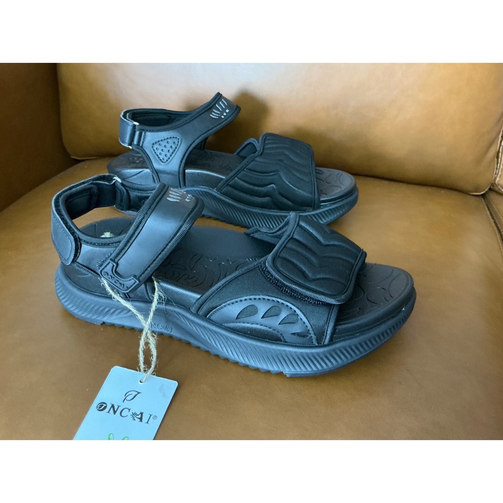 ONCAI Walking Sandals Womens 8 Black New Adjustable Straps OW893 Platform